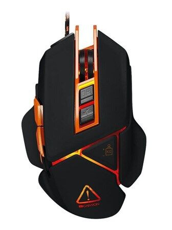 Canyon Hazard CND-SGM6N - mouse - USB - black - Mus - Optisk - 9 - Svart