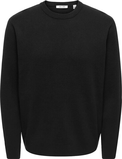 ONLY & SONS Onsting Rlx Crew Neck Knit Noos Black XXL