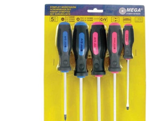 Mega Skrutrekkere 5 Elementer - 10051