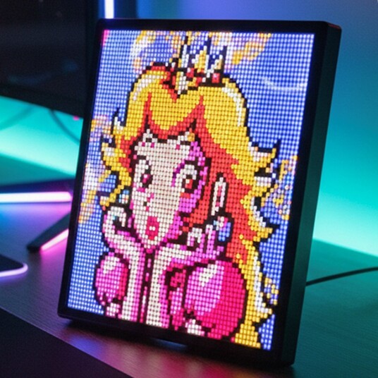 64x64 Pixel Art Display Bluetooth app 5V USB 26x26cm 10W