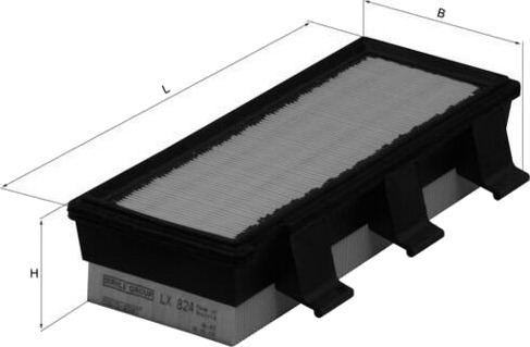 MAHLE LX 824 Luftfilter MAHLE LX 824 Luftfilter