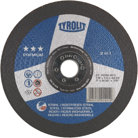 Skrubbskive Premium 27E ø178Ã7 A30P-BFX