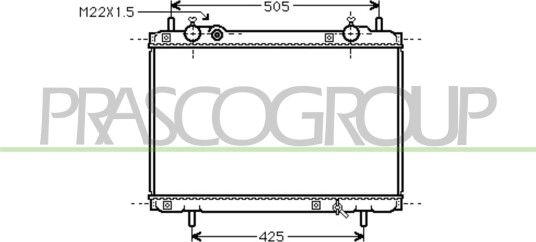 PRASCO FT137R009 Radiator motorkjøling PRASCO FT137R009 Radiator motorkjøling