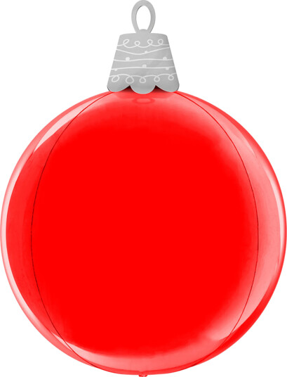 Ballongkungen Folieballong Julekule Rød GK74108R