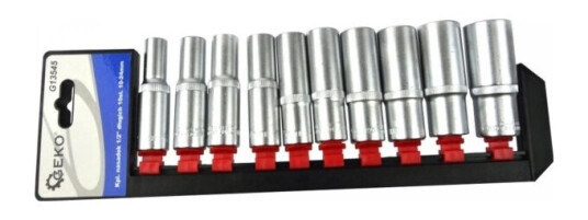 Geko Kpl Verktøysett. Støtte 1/2" Lang 10El.10-24Mm(5/10) G13545 Geko