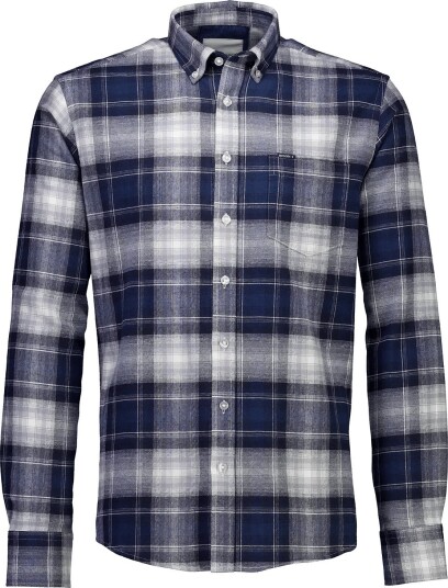 Bison Checked Shirt L/S NAVY M Bison Checked Shirt L/S NAVY M