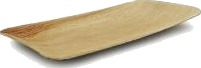 Tallerken Fad 24X16x2.5 Cm Rektangulær Bionedbrydelig Palmeblad,8 Pk X 25 Stk/Krt