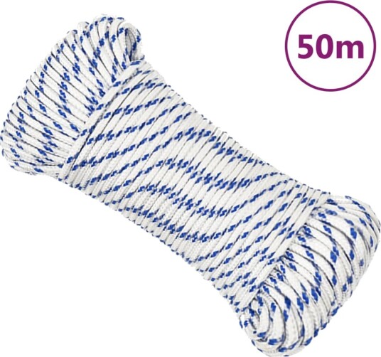  Båttau hvit 4 mm 50 m polypropylen