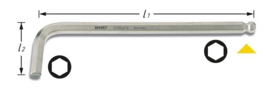 Hazet Hazet 2105Lg-03 Unbrako Vinkelskruetrækker 3 Mm