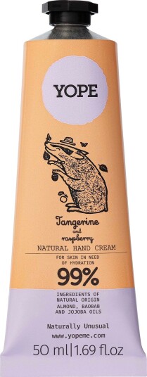 Yope Botanical Hand Cream Tangerine and Raspberry 50 ml