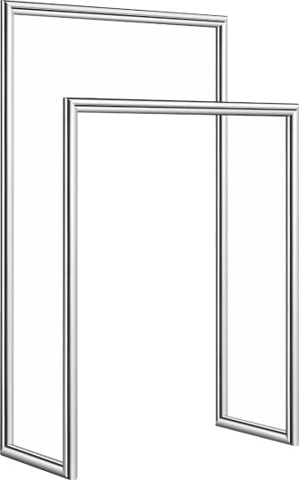 Smedbo Outline 614 Håndklestang Dobbel Krom