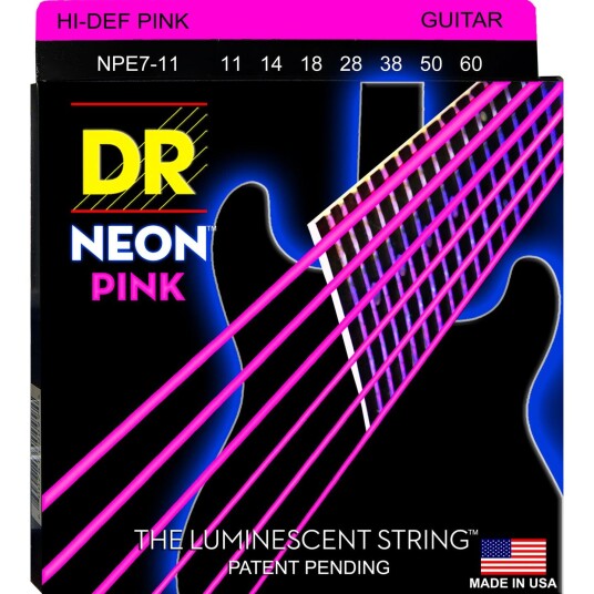 Dr Strings Npe711 Neon Pink (011-060) 7 String Medium Heavy