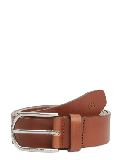 Tommy Hilfiger Th Archive Buckle Soft Leather   Brown   80