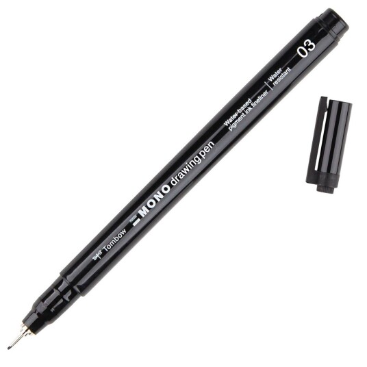 Tombow Mono 02 Fineliner 0,30mm Svart Tombow Mono 02 Fineliner 0,30mm Svart