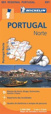 Portugal Norte Michelin Regional Map 591 Map