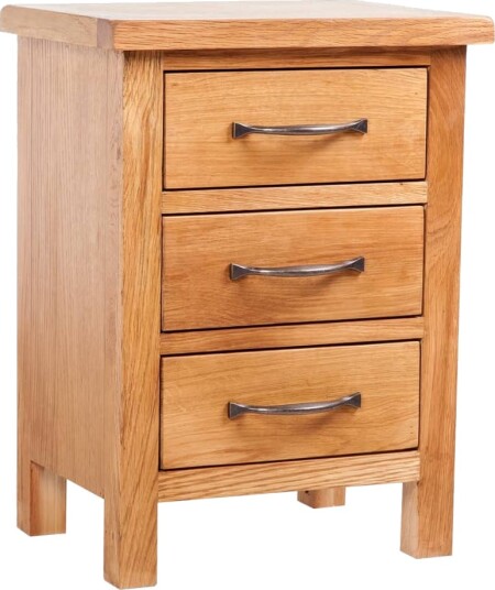  Nattbord med 3 skuffer 40x30x54 cm heltre eik