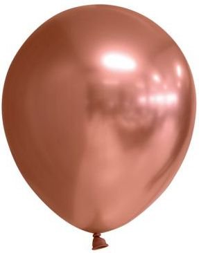 100 stk 13 cm MEGAPACK Kobberfargede Glossy Mirror Ballonger