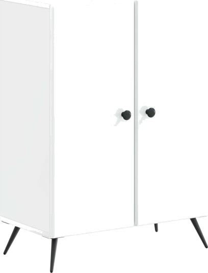 vidaXL Baderom Oppbevaringsskap BREDA Høgglans hvit 59,5 x 31 x 80 cm