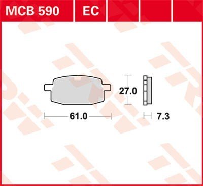 Bremseklosser TRW MCB590 Bremseklosser TRW MCB590