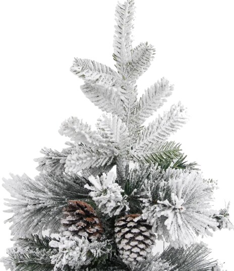 vidaXL Juletre med flokket snø og kongler 195 cm PVC og PE vidaXL Juletre med flokket snø og kongler 195 cm PVC og PE