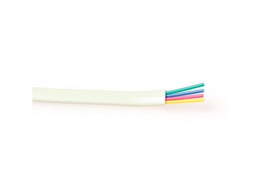 Act Modular Flatcable 8 Conductors White. Conductors: 8 Modular Cable 8C White 100M (Td608w)
