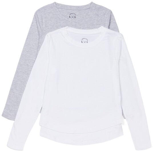 Luca &  Lola Alfonsia Topp 2-pack Grey Melange/White 134-140