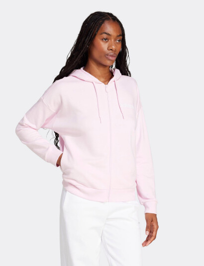 adidas Sportswear W Lin Ft Fz Hd - Pink - S adidas Sportswear W Lin Ft Fz Hd - Pink - S