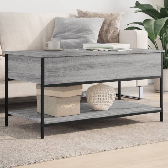 Salongbord grå sonoma 100x55x50 cm konstruert tre og metall 8721012478886