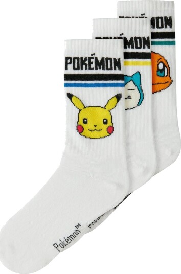Name It Sokker 3 pack Pokémon NkmJefford Bright White/3 Name It 37/39 Sokker Hvit 37 39