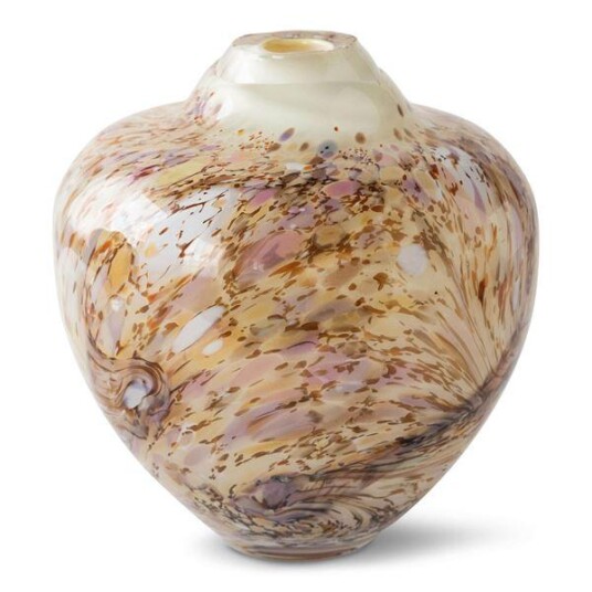 Magnor Unik skulptur kunstglass M 24 cm brun multi