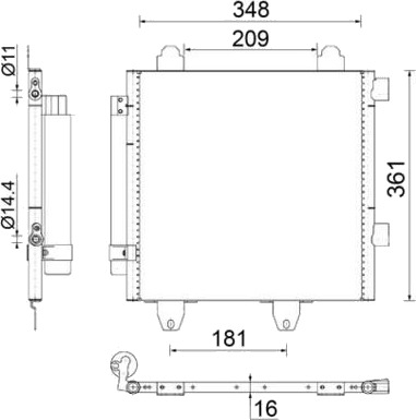 MAHLE AC 459 001S Kondensator, klimaanlegg MAHLE AC 459 001S Kondensator, klimaanlegg