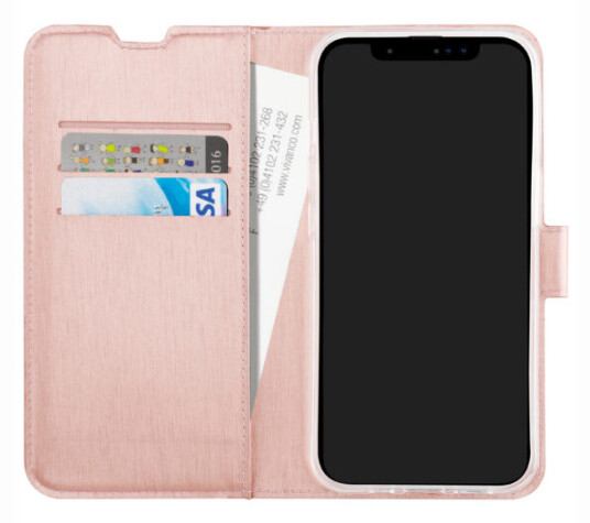 Vivanco Classic Lommebokdeksel for iPhone 15 Plus Rosegull