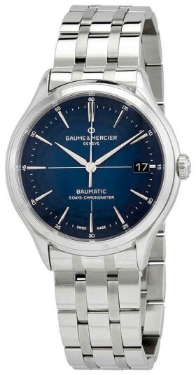 Baume & Mercier Herreklokke M0A10468 Clifton Blå/Stål Ø40 mm Baume & Mercier Herreklokke M0A10468 Clifton Blå/Stål Ø40 mm