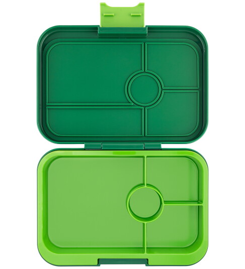Yumbox Palm Green / Solid Lime Tray Leakproof Tapas XL 4 Bento Lunch Box