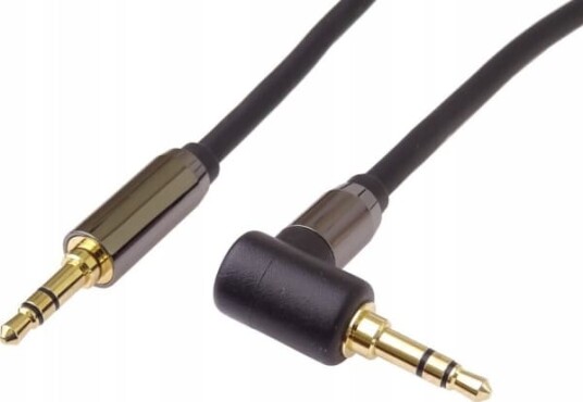 PremiumCord HQ skjermet stereokabel Jack 3,5 mm Jack 3,5 mm bøyd 90° 3m