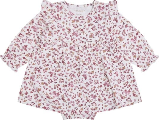 Blå Kjole   Nostalgi Rose   Blå   62   Kjole Hvit Lilla Rosa