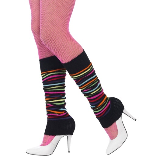 Smiffys Leggvarmere Neon Stripete - One size Smiffys Leggvarmere Neon Stripete - One size