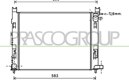 PRASCO DA226R002 Radiator, motorkjøling