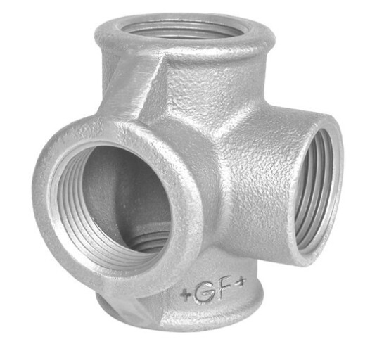 Georg-Fischer Tee galvanized side outlet 1/2 Georg-Fischer Tee galvanized side outlet 1/2
