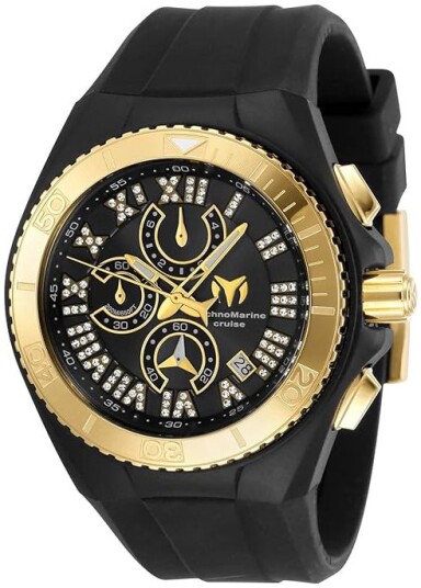 Technomarine Herreklokke TM 119016 Cruise Star Sort/Gummi Ø46.65 mm