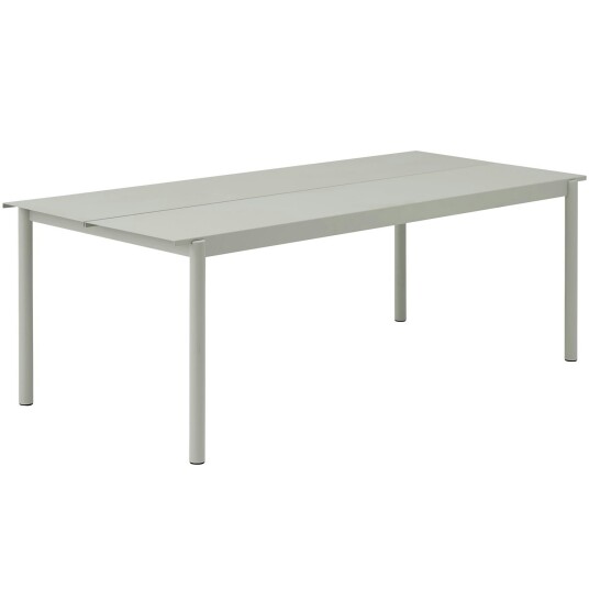 Linear Bord Stål 90x220 cm Grå