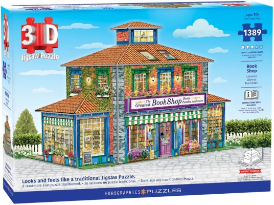 Puslespill 1100 3D Bokhandel