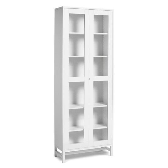 Mavis Falsterbo Skap 190 cm Glass Doors Hvitt