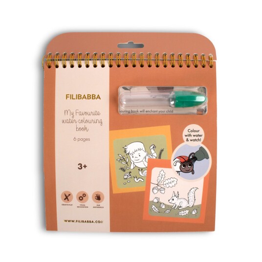 Filibabba Min favorittbok for vannfargelegging Skog FI-03326
