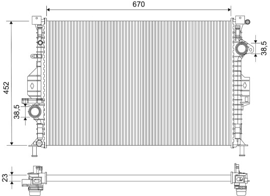 Radiator motorkjøling VALEO 701913