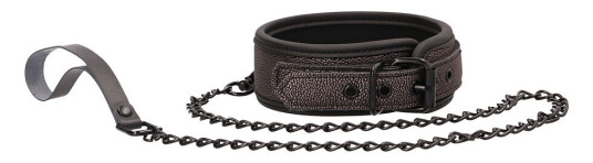 Shots Toys - Ouch! Ouch!: Elegant Collar with Leash, titangrå
