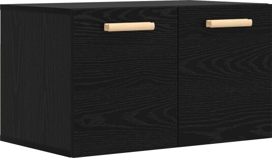 vidaXL Veggskap Svart eik 60 x 36,5 x 35 cm Konstruert tre