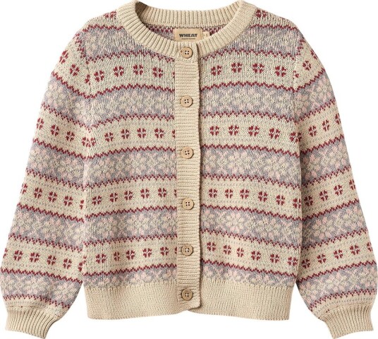 Wheat Cardigan Strikk Vikki Offwhite Wheat 6 år (116) Cardigan Beige