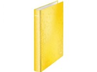 Esselte Leitz ringperm WOW DIN A4+ hard papp gul 2 D-ring mekanisme ekstra bred ( 4241-00-16 )