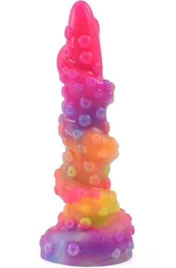 Pink Alien Seapok Glow-in-The-Dark Dildo 22,5 cm